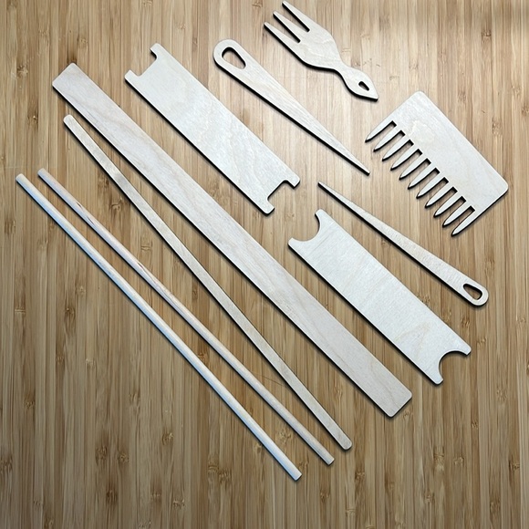 Laser cut wooden loom frame and accessories - Picture 5 of 12